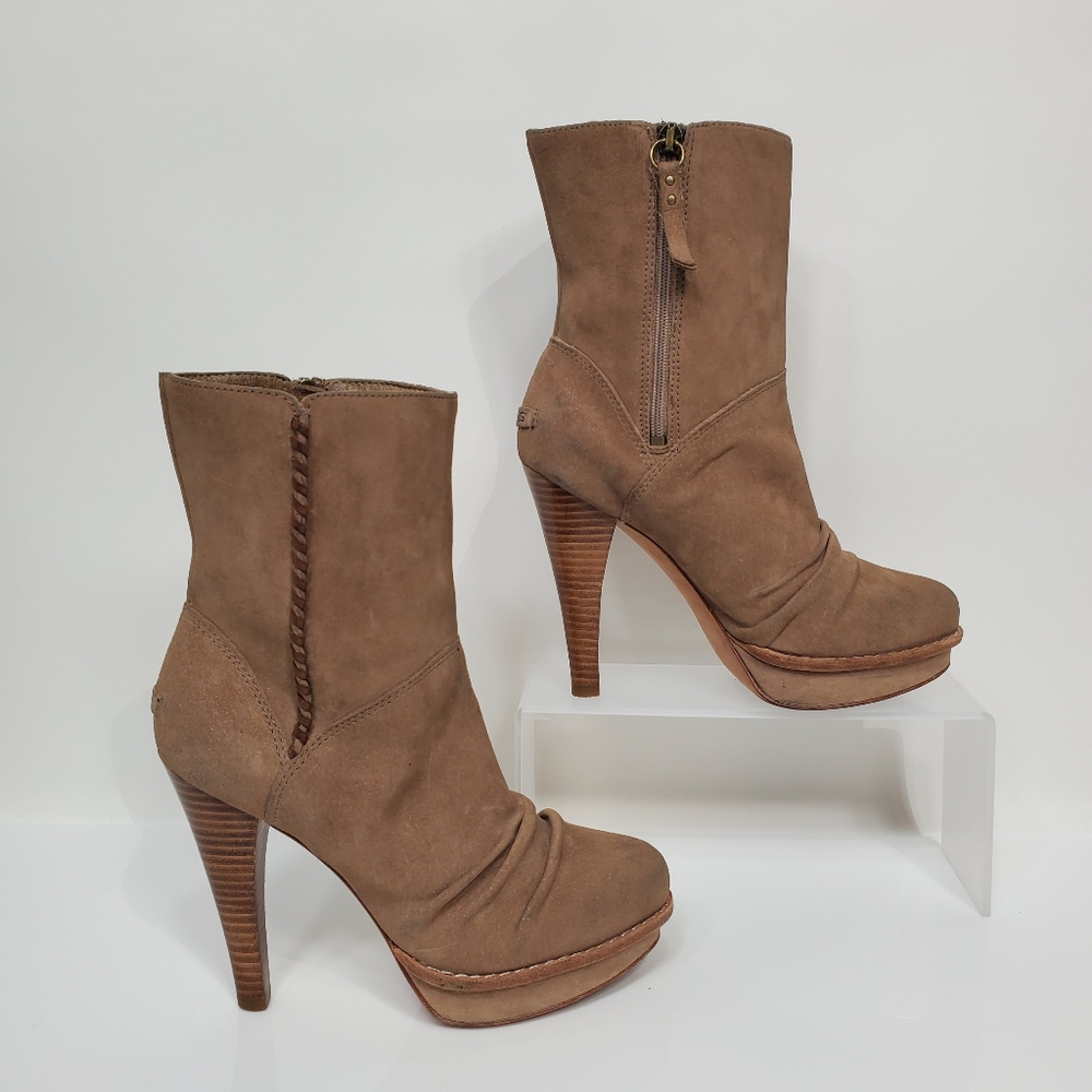 UGG Bianka Leather Heeled Booties